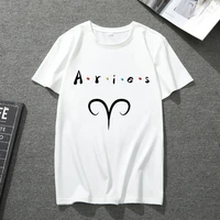 unisex t shirt simple romantic printing o neck japanese girl blouse male youth short sleeved breathable white t shirt