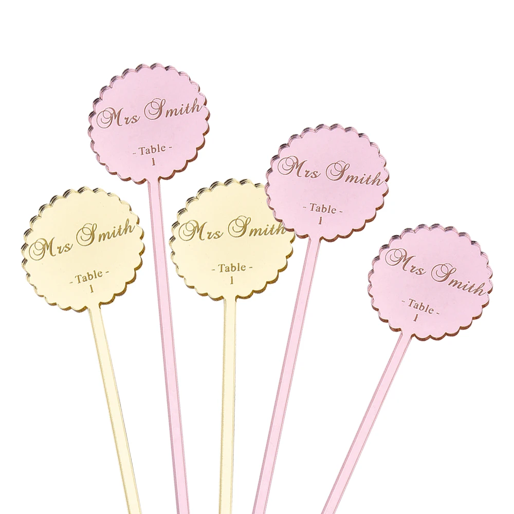 15 шт. Персонализированная Коктейльная мешалка под заказ с различными именами