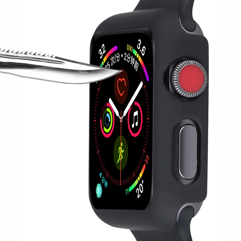 360 Полное Защитное стекло для Apple Watch серии 5 4 3 2 1 матовый пластиковый бампер рамка