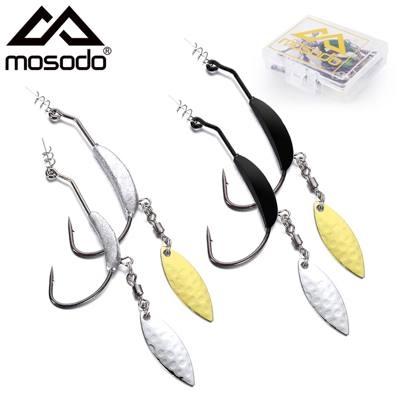 

Mosodo 5pcs/lot fish hook with metal sequins lure weights hook 2g-7g fishhooks for soft lure baits