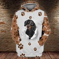 plstar cosmos 3dprinted newest dachshund dog lover pet funny harajuku streetwear unique unisex casual hoodiessweatshirtzip r 1