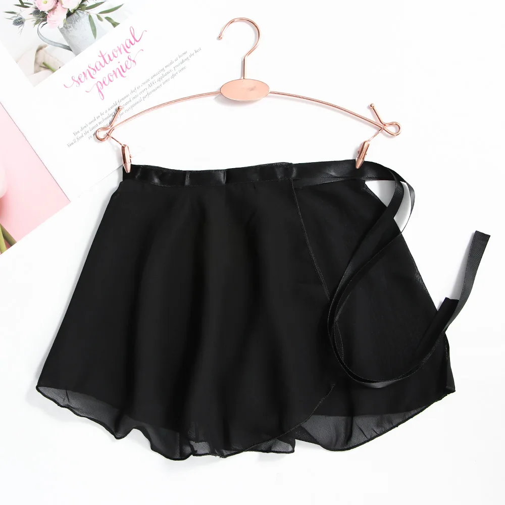 Детская балетная юбка для девочек базовая Классическая шифоновая тянущаяся мини