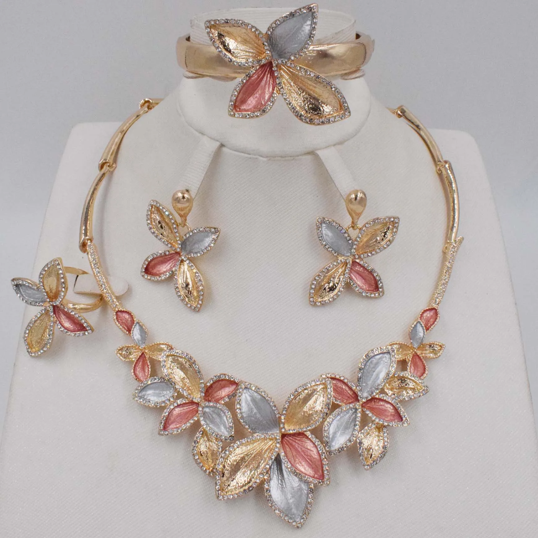 Ювелирные изделия из золота Дубаи наборы нигерийские Свадебные африканские