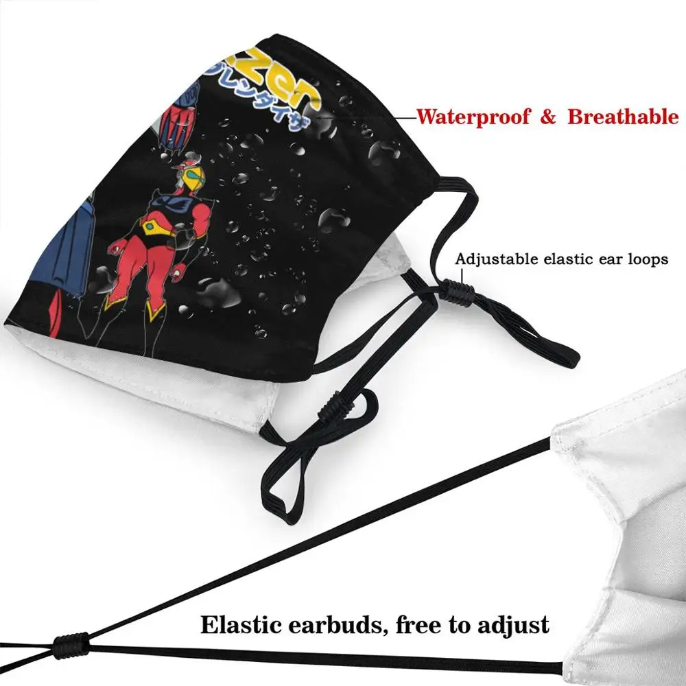Grendizer Ufo Robot mascarillas con filtro estampadas не для защиты от вирусов хлопковая маска лица рта