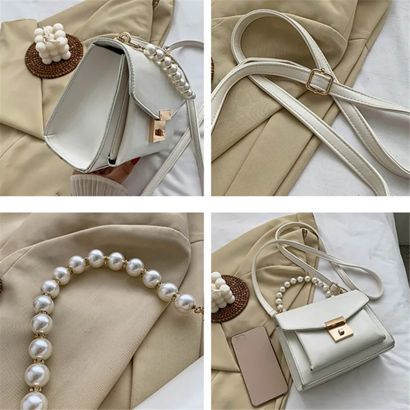 

TOYOOSKY Pearl Leather Crossbody Bags For Women 2020 Luxury Handbags Designer Female Small Ladies Hand Sling Tote Shoulder Bags