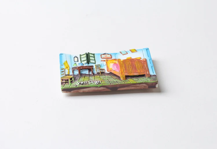 fridge magnet van gogh painting square decoration magnetic sticker art crafts resion stereo gift paper paste message fixer | Дом и сад