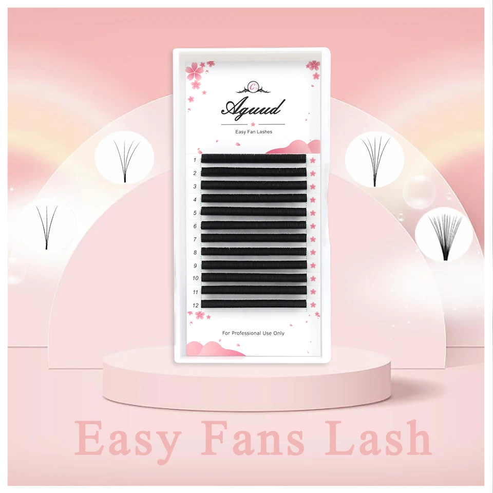 

AGUUD Easy Fan Eyelash Extension Automatic Flowering Cilios False Silk Eyelashes Auto Fanning Bloom Volume Easy Fan Lashes