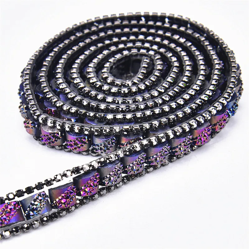 Красивая Хрустальная стразы горячей фиксации обрезка 5 ярдов сделай сам