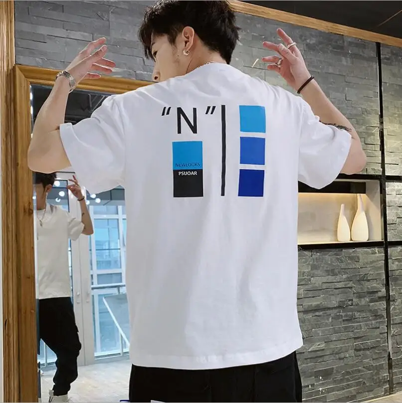 

LJ480 Summer Clothing O neck Men's T Shirt Men Fashion Tshirts Fitness Casual For Male T-shirt Man Shirt Tshirt