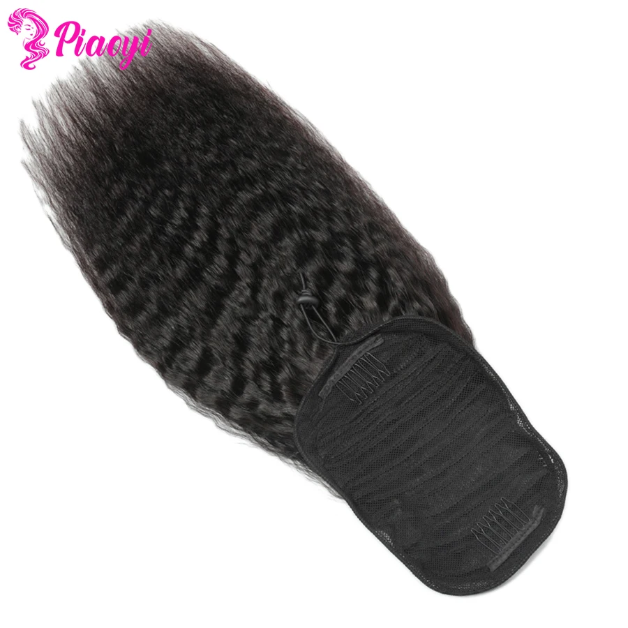 

Brazilian Afro Kinky Straight Ponytail Remy Wrap Around Drawstring Ponytail Human Hair Ponytail Extensions Clip In Ponytail Hair