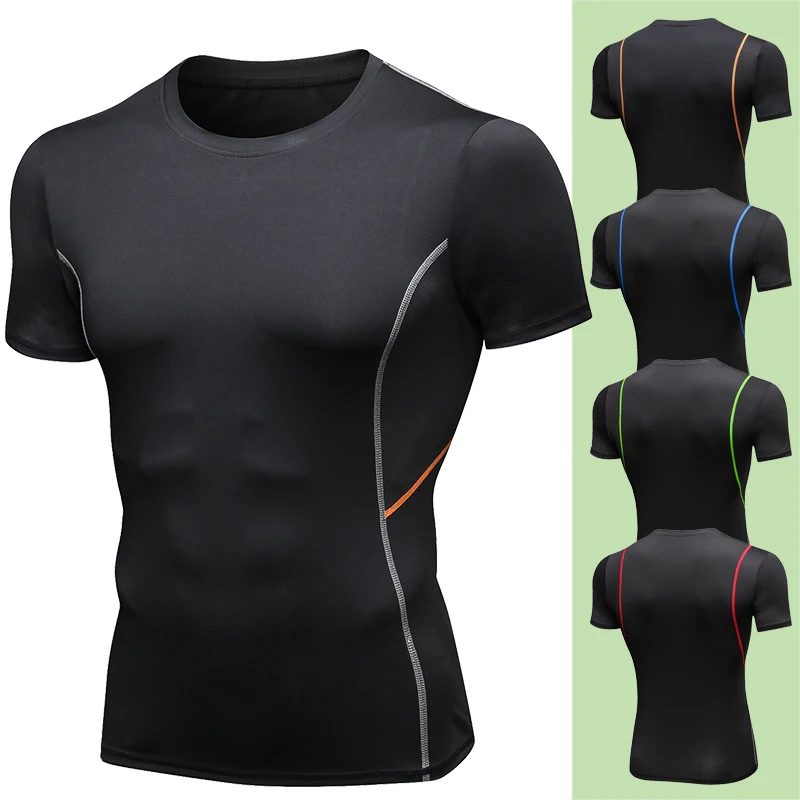 Компрессионная Мужская быстросохнущая спортивная одежда Rashguard качественная