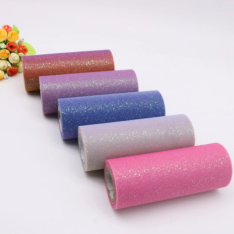 

TUTU Gradient Rainbow Color Tulle Roll Wedding Party Decoration Handmade Gauze Decoration Baby Shower DIY Table Skirt Decoration