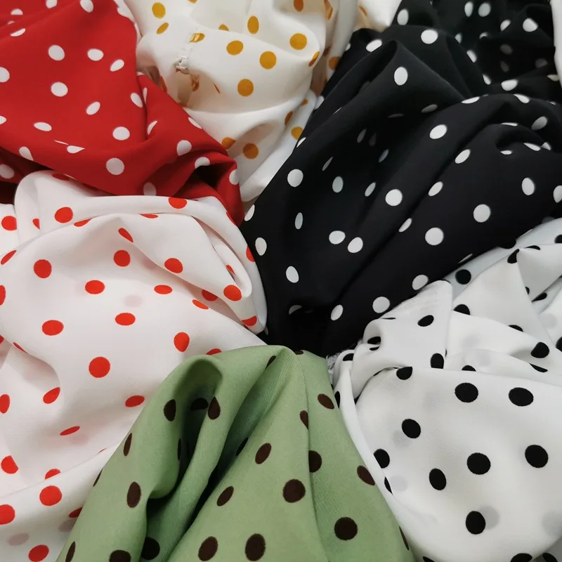 

0.7CM Polka Dot Impervious Printing Fabric For Clothing Dress Shirt By The Meter