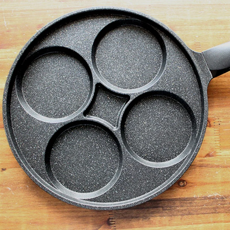 

Marble Nonstick Cookware Saute Fry Pan, 11inch 4 Cup Egg, Black
