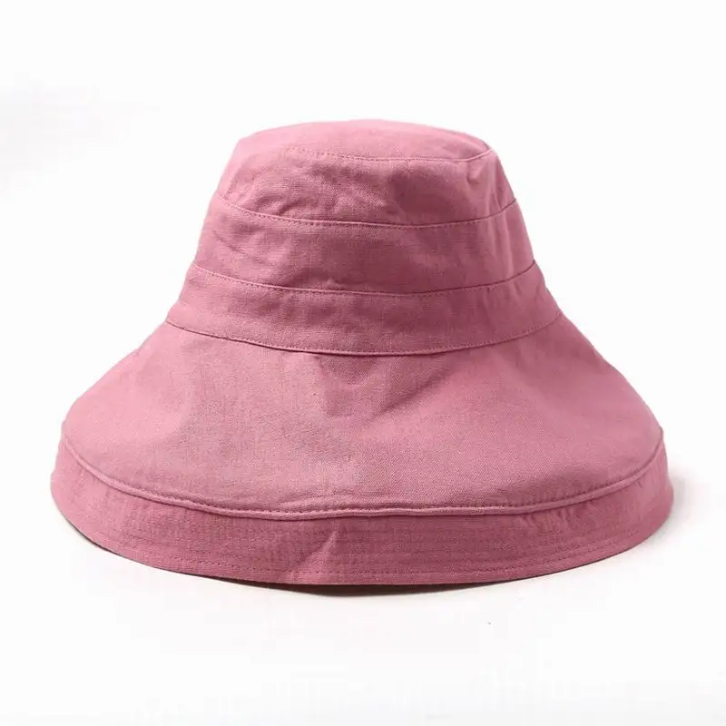 Шляпа от солнца Женская весенне-летняя складная однотонная с широкими полями
