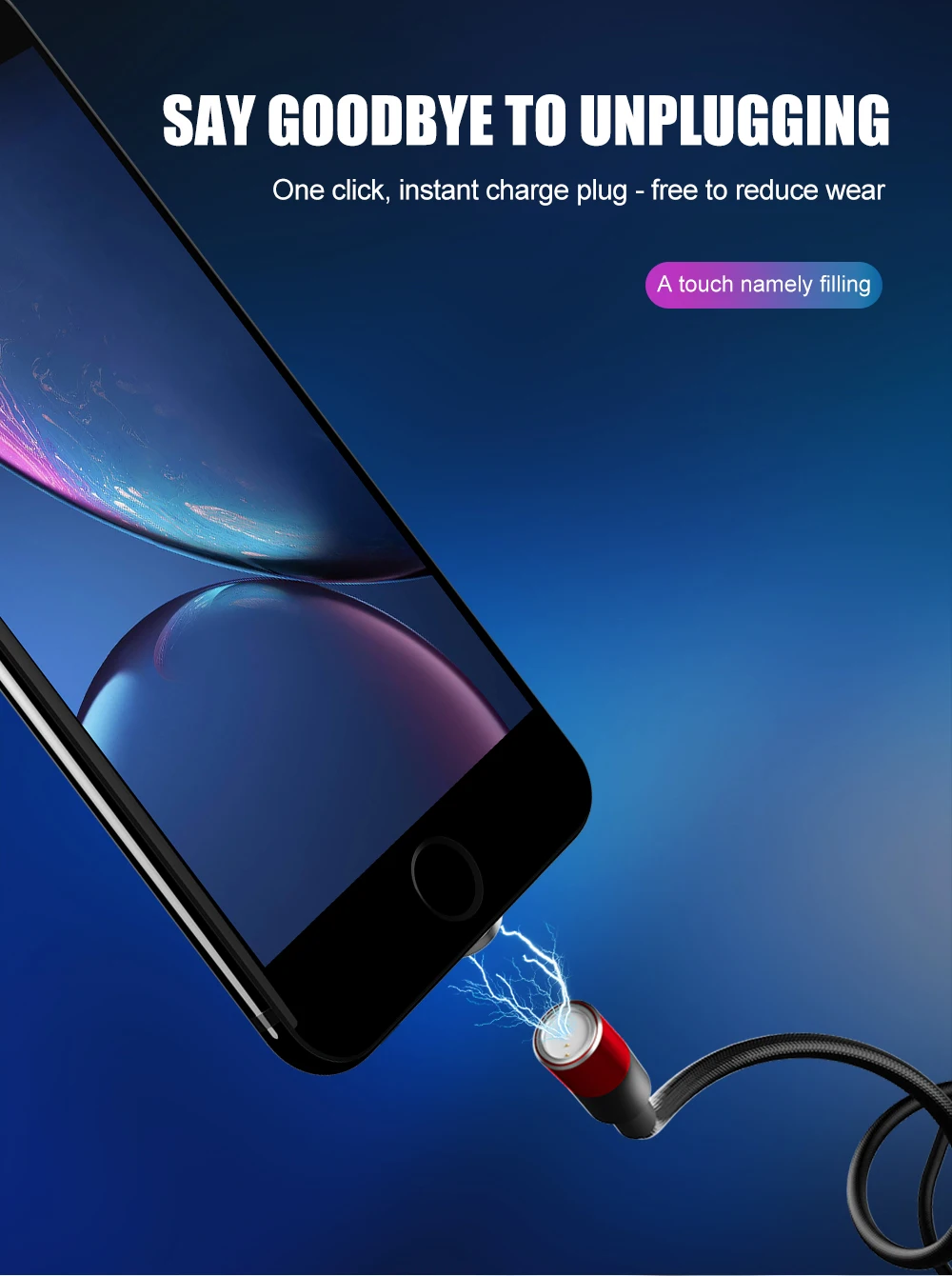 Магнитный кабель GARAS для iphone/Micro USB/type C Магнитный кабель для быстрой зарядки 3в1 мобильный телефон для зарядки и передачи данных QC3.0