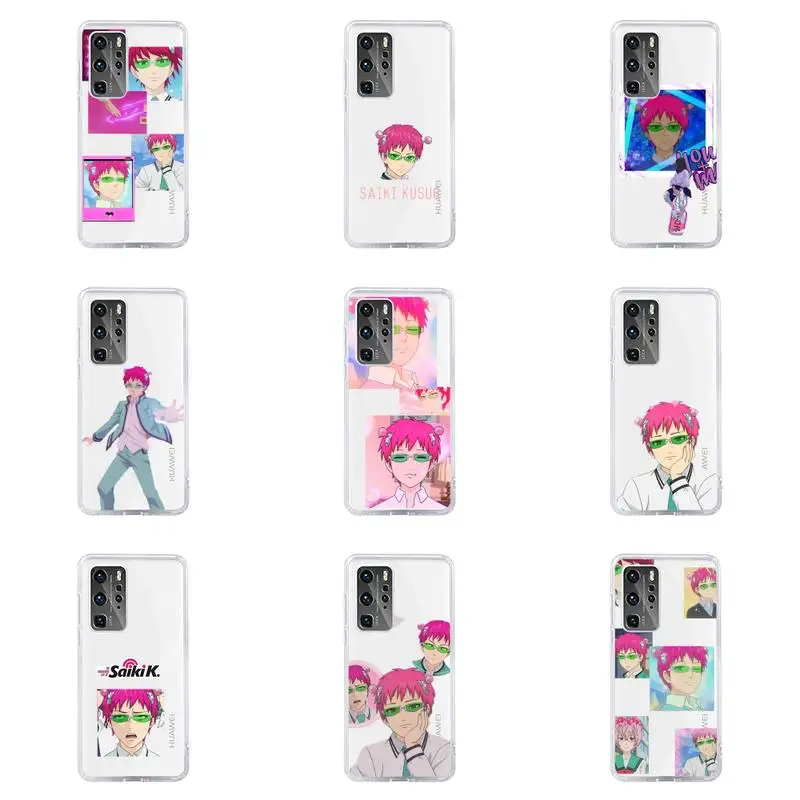 

The Disastrous Life of Saiki K Saiki Phone Case For Huawei P40 P30 P20 Mate Honor 10i 30 20 i 10 40 8x 9x Pro Lite Transparent