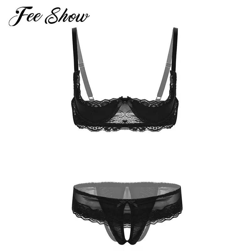 Женский прозрачный кружевной бюстгальтер с чашками пуш-ап | Тематическая одежда