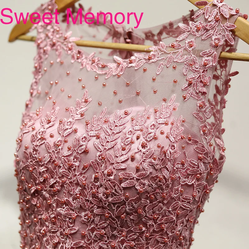

Sweet Memory Purple Red White Black Green Cocktail Dresses Beading Pink Flowers Illusion Knee Length Wedding Party Dresses