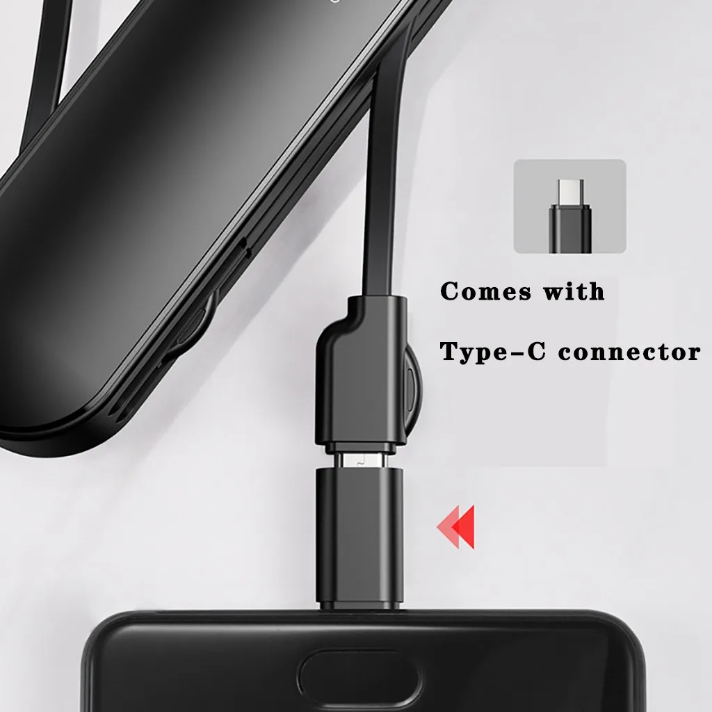 Скрытый зарядный кабель HIPERDEAL 3 в 1 персонализированный для iPhone Android Type c