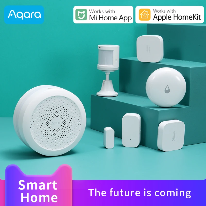 Датчик влажности и температуры Aqara Zigbee сенсор для умного дома xiaomi работает с