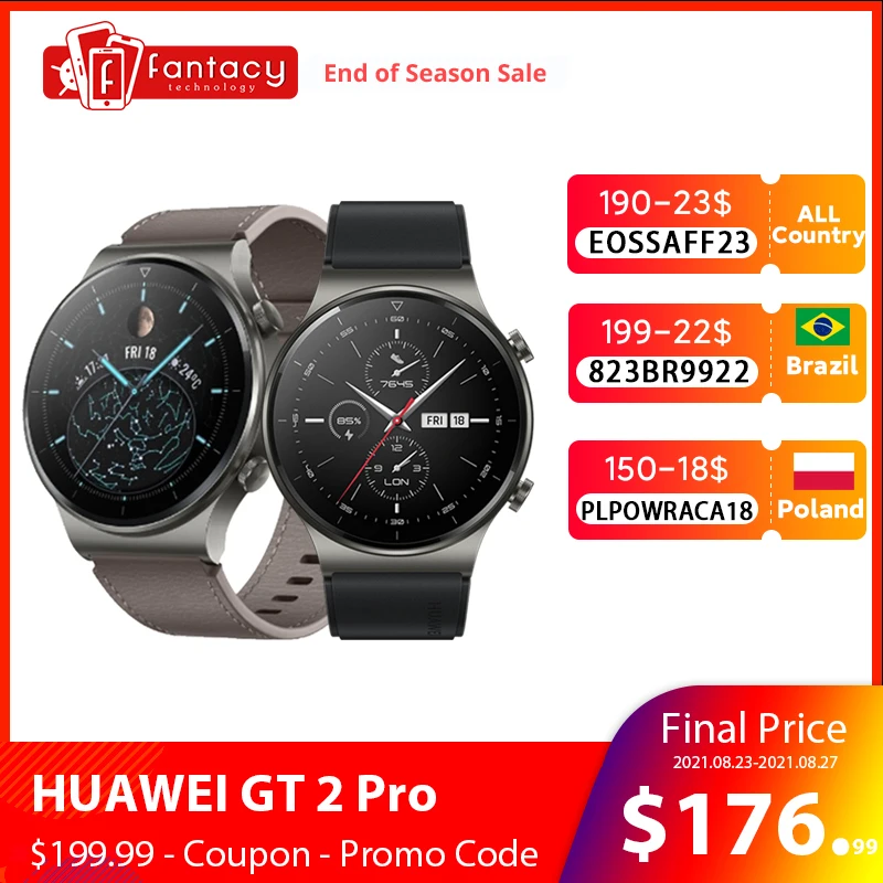 Глобальная версия Huawei часы GT 2 PRO Smart Watch GPS 14 дней батарея Водонепроницаемость в