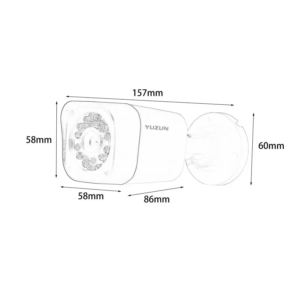 

YUZUN 720P 960P 1080P IP Camera Universal Wireless AHD Network Camera Portable Infrared Network Webcam UK Plug