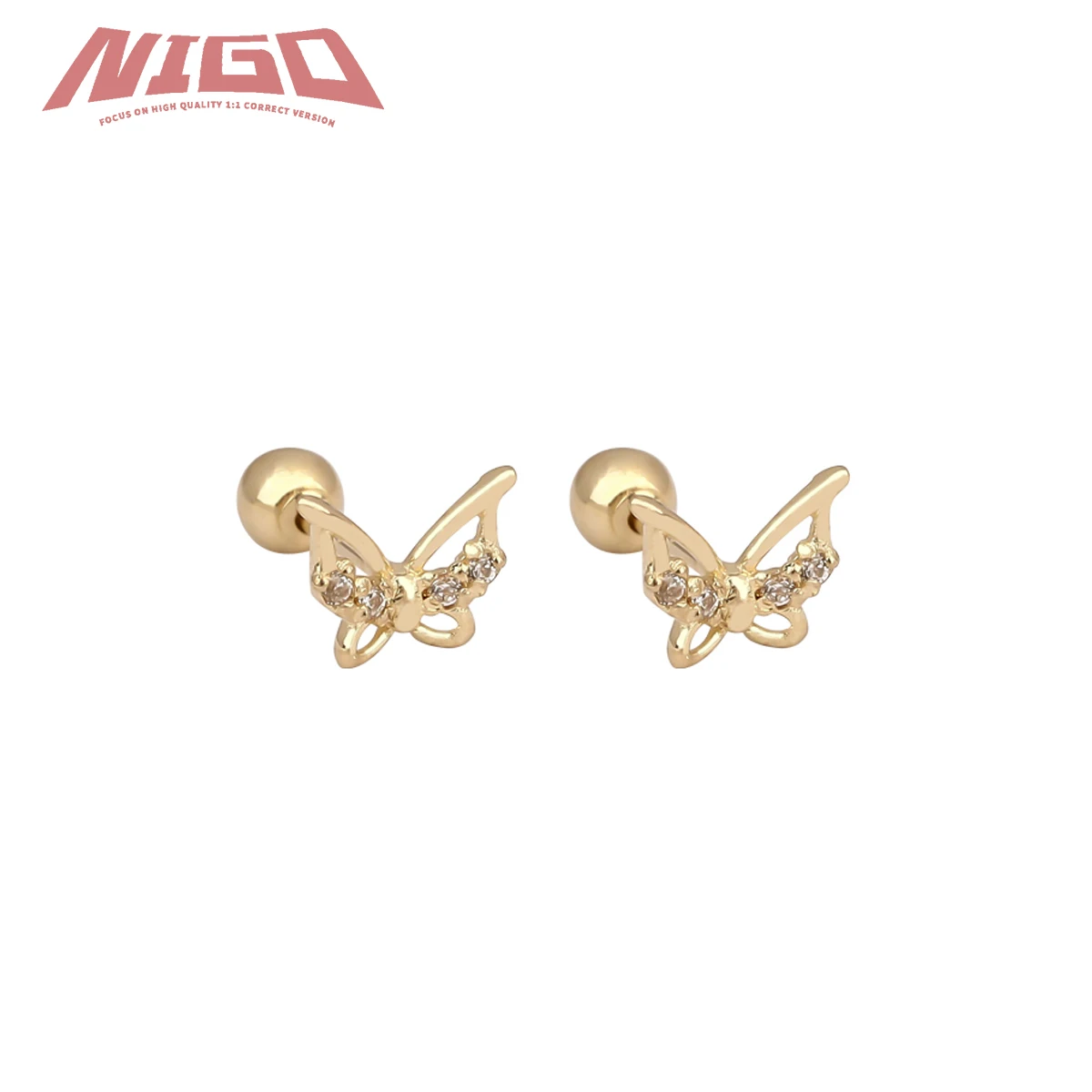 

Женские серебряные серьги-гвоздики NIGO Ms 21ss, ювелирные изделия # nigo55641