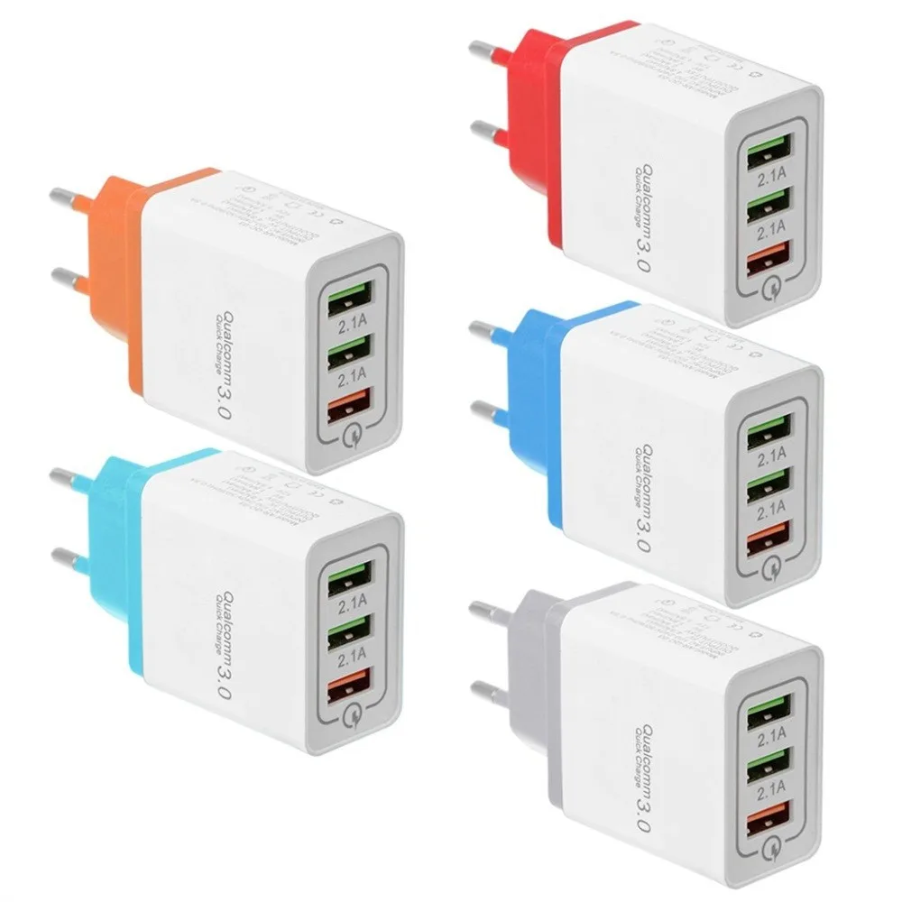30 Вт 3 порта USB зарядное устройство с двойной быстрой зарядкой 0 портов для iphone samsung