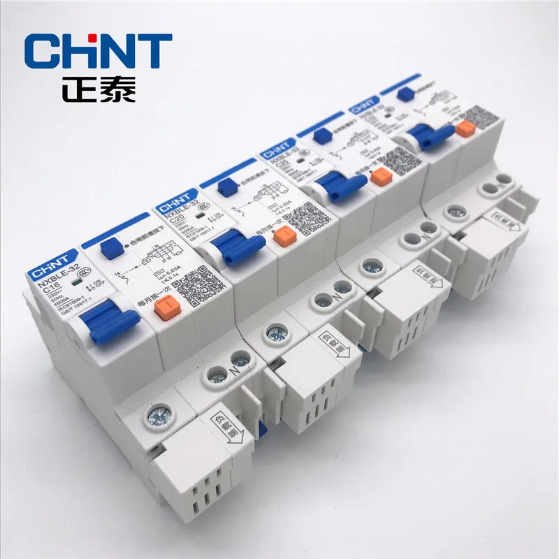 CHNT миниатюрный выключатель утечки DZ47LE Тип C 1P + N 6A 10A 16A 20A 25A 32A бытовой воздушный