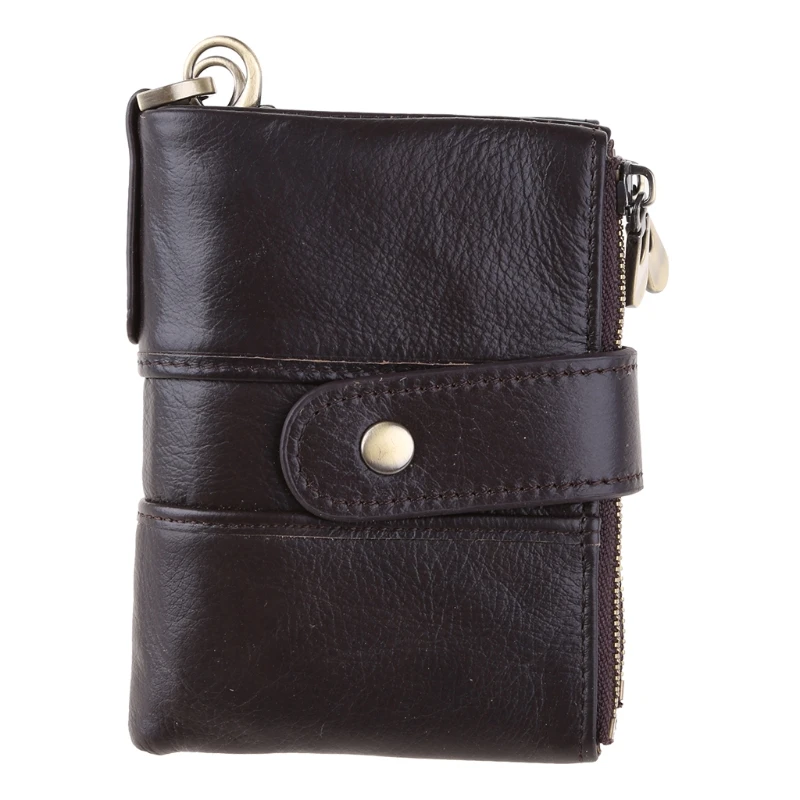 

Кожаный чехол-портмоне для Для мужчин Противоугонная цепи блокировки радиочастотной идентификации, Hasp двойные мульти держатель для карт б...