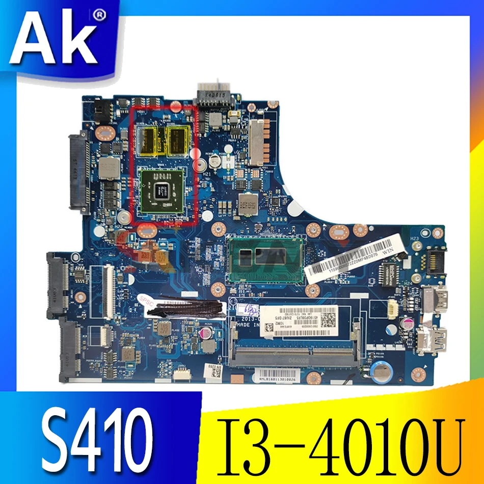 Фото Akemy 11S9000329 ZIUS6 S7 LA-A321P для lenovo Ideapad S410 Материнская плата ноутбука SR16Q I3-4010U |