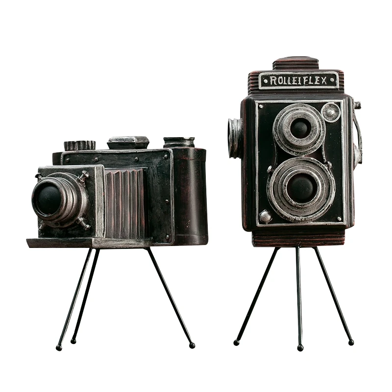 Европейские креативные фигурки камер из смолы винтажная Статуэтка для бара