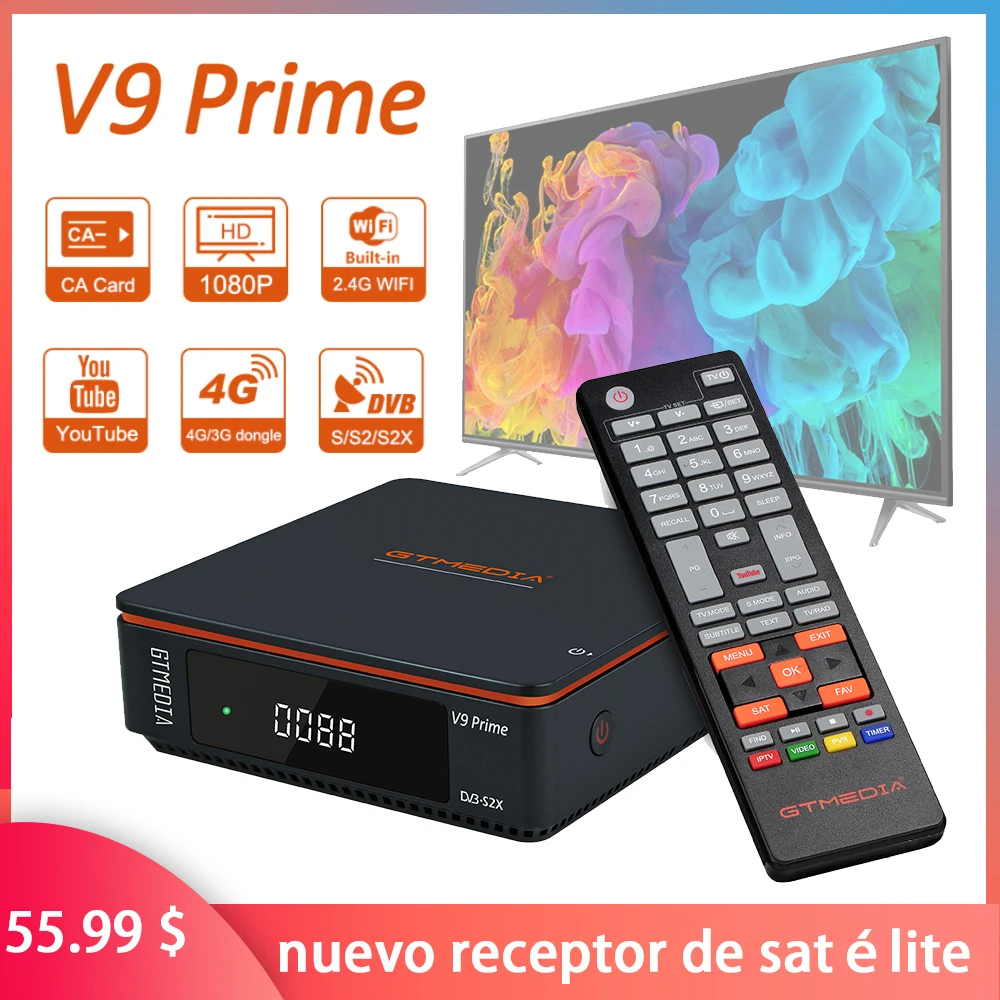 GTMEDIA V9 премьер цифра спутниковый телевизионный ресивер 1080P HD декодер для DVB S/S2/S2X TV