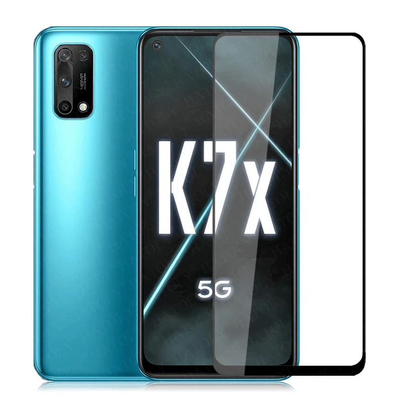 

For Glass Oppo K7X Tempered Glass For Oppo K7 X K3 K5 K1 HD Screen Protector Full Glue Coverage HD Phone Film Glass For Oppo K7X