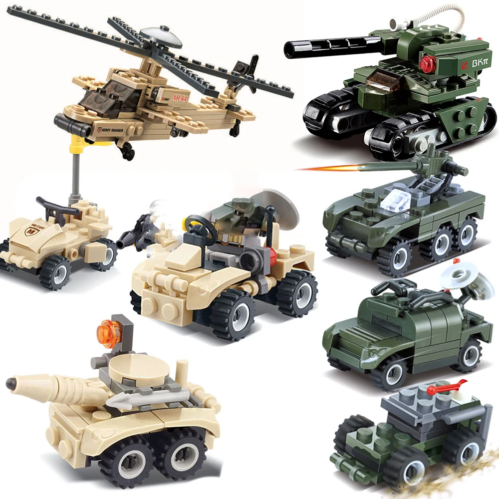 KAZI мини военный 2 мировая война строительные блоки детское игрушечное оружие