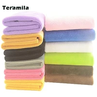 teramila solid colors soft velvet flannel fabrics cloth 4050cm for sewing diy pillow blanket winter clothes bedsheet toys doll