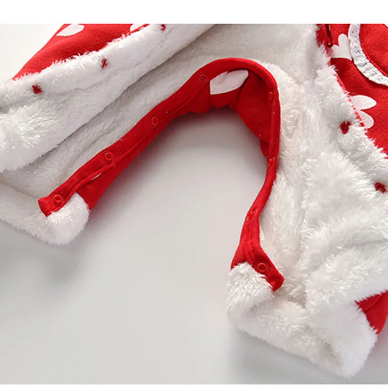 

Children Clothes Baby Winter Thick Jumpsuit Newborn Girl Cute Snowsuit with Fleece Liner Infant New Year Combenizon Snow Overall