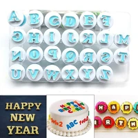 2610 pcs alphabet number biscuit cutter cookie stamp mold embosser cookie fondant cake baking mold decorating tool