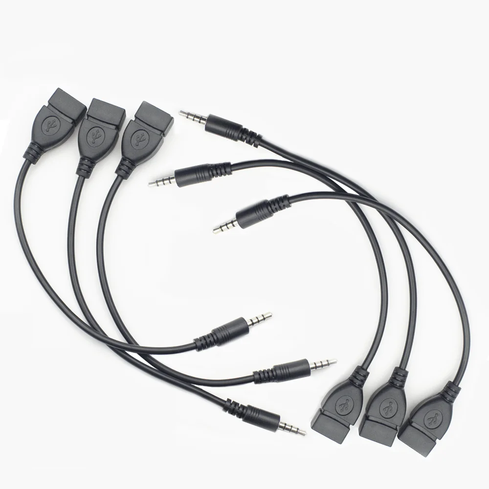3 5 мм штекер аудио AUX разъем к USB 2.0 тип A Женский Адаптер конвертера OTG кабель |