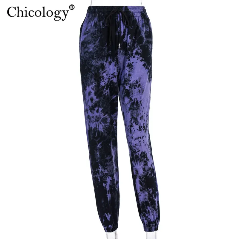 

neon tie dye joggers high waist long baggy pants 2020 summer autumn women sweatpants loose trousers streetwear clothes