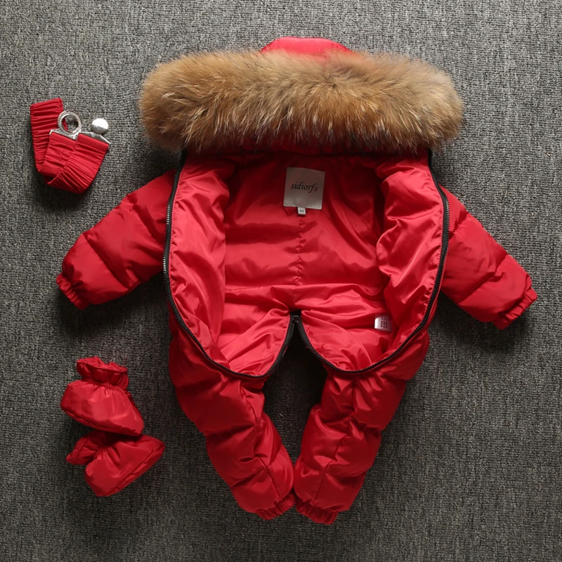 Коллекция 2021 года зимний комбинезон для маленьких мальчиков пуховые детские