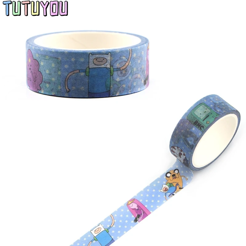 

PC336 мультяшная декоративная бумажная Васи-лента с забавным временем, сделай сам, скрапбукинг, Маскировочные ленты, товары для школы и офиса