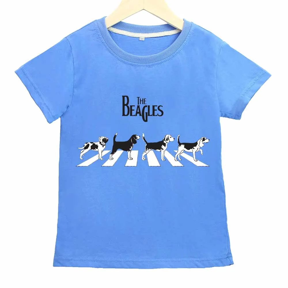 

2020 Summer Short-sleeved T-shirt Cartoon Pet Print Pure Cotton Casual Short-sleeved Boys and Girls Short-sleeved