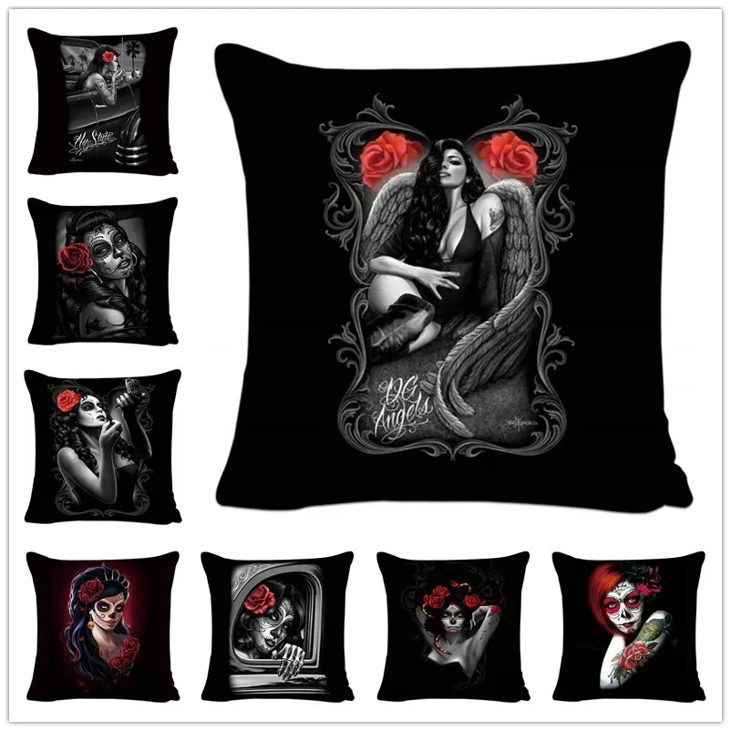 Подушка на Хэллоуин чехол украшенные подушки Чехол сахарный череп чехлы для дома