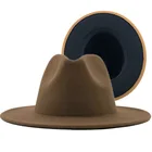 Шляпа Федора для женщин, шляпа с широкими полями смешанных цветов, для церкви, Дерби, фетровая шляпа, зимняя мужская, джазовая шляпа, новинка 2021