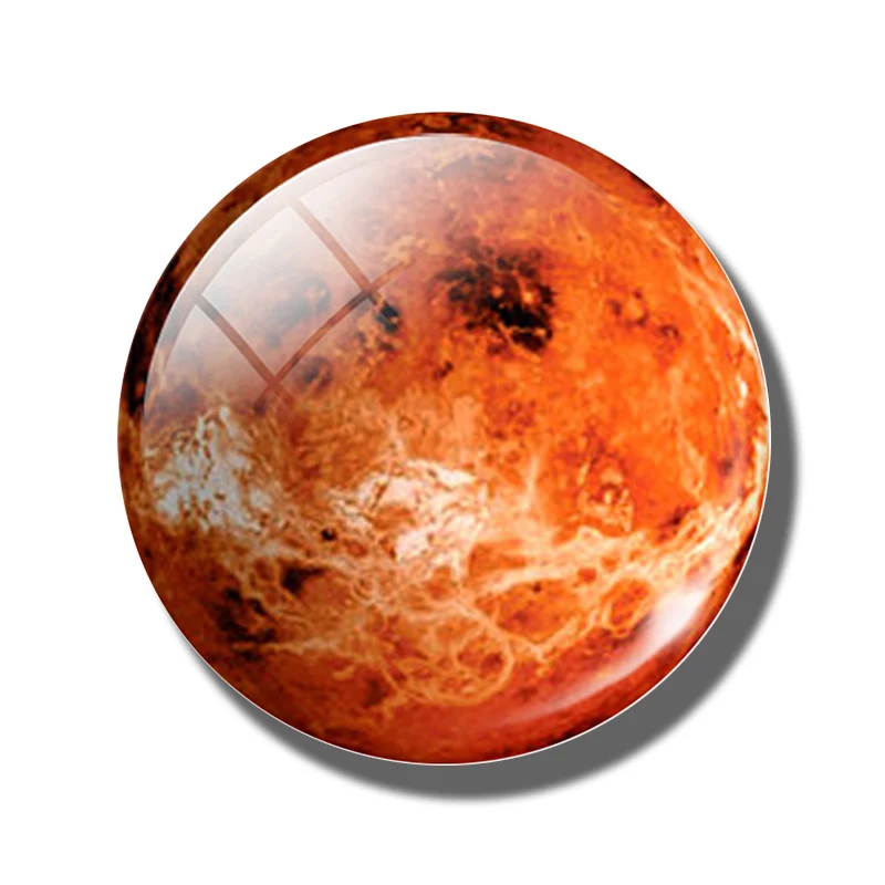 Venus 5 шт./компл. полной Луны земли Солнечный Системы планета 12/16/20/25/30 мм Стекло кабошоны пустые Вселенной Galaxy украшения, украшения своими руками - Цвет: Venus