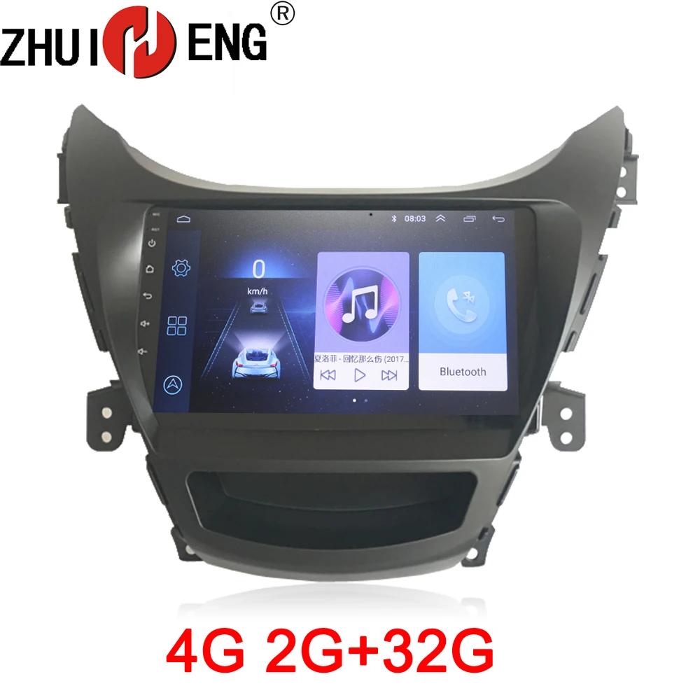ZHUIHENG 2G + 32G Android 8 1 автомобильный Радио стерео для Hyundai Elantra 2012 иностранный dvd плеер