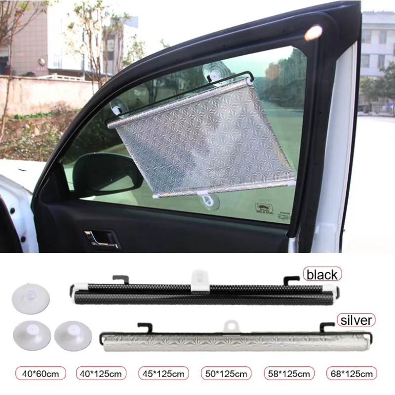 Растягивающаяся Солнцезащитная накидка из ПВХ для автомобиля серебристая