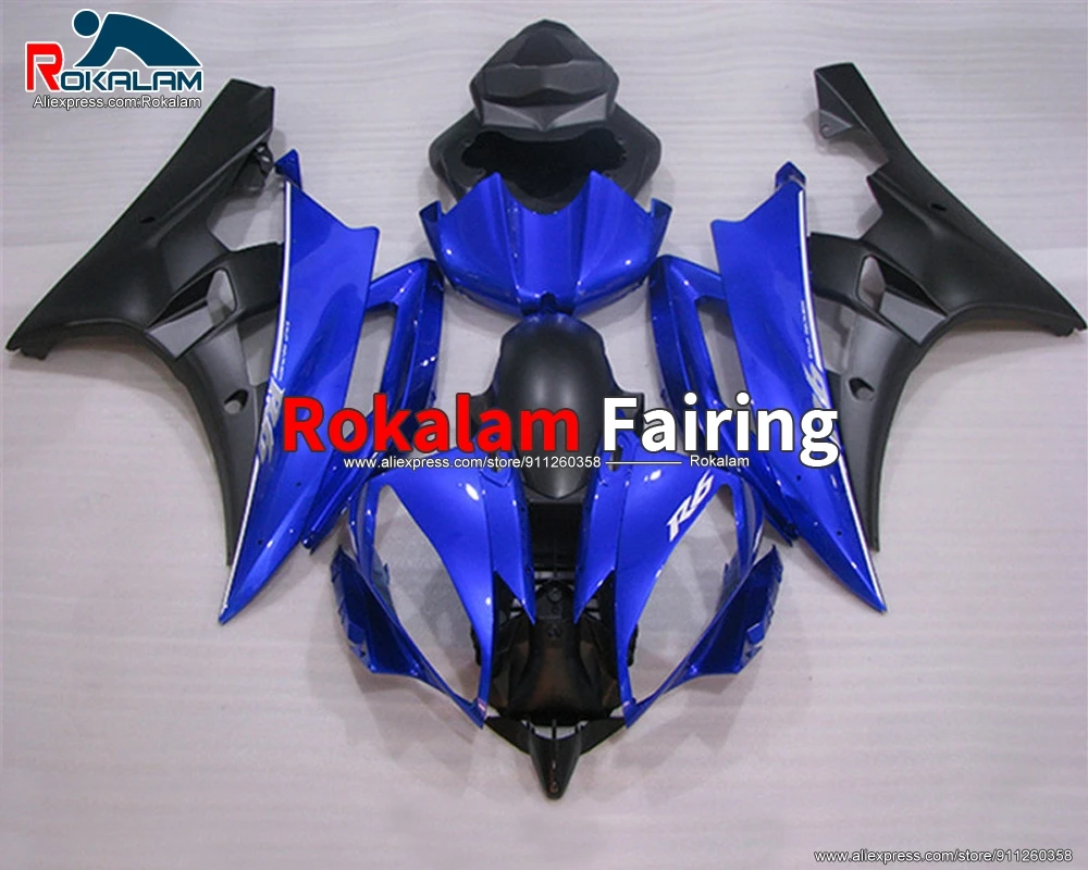 

Aftermarket Fairing Kit For Yamaha R6 YZF600 2006 2007 YZFR6 06 07 Black Blue Motorcycle Cowl (Injection Molding)